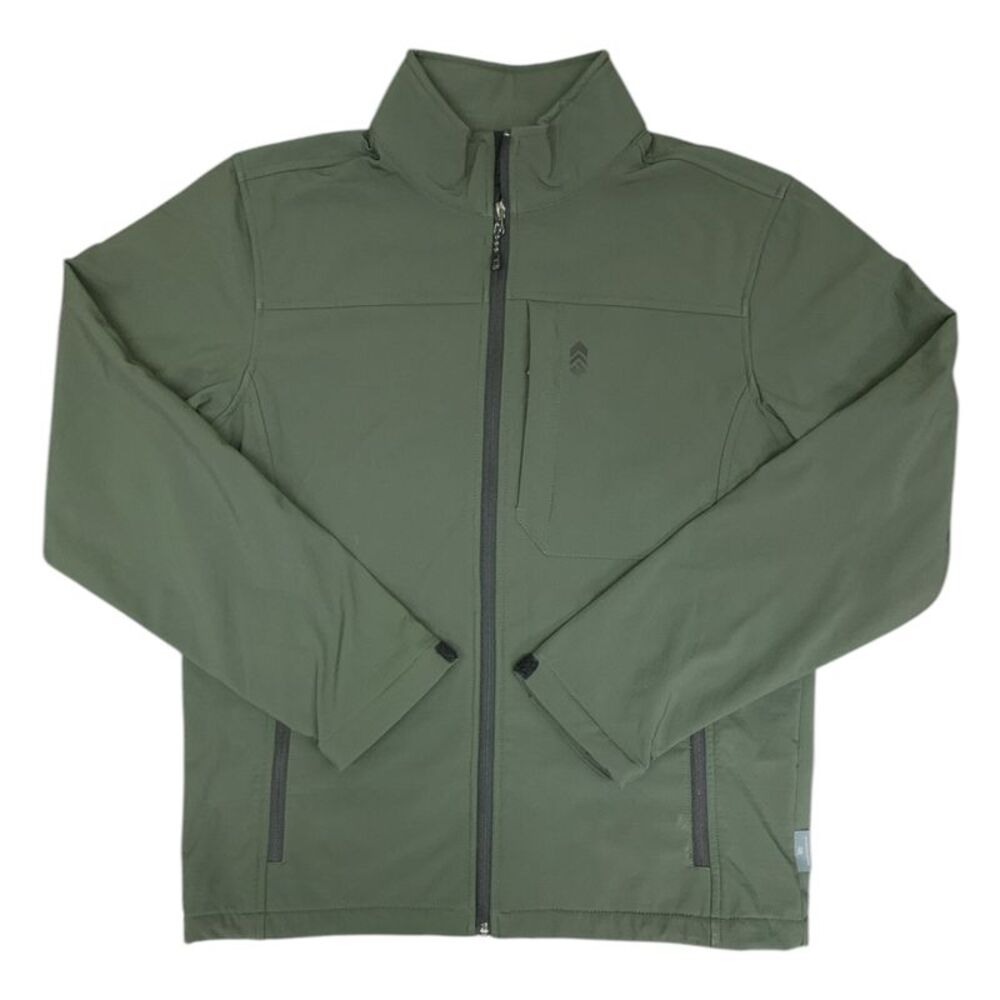 Olive - Free Country Men's 3-Layer Bonded Fabric Wind/Water Resistant Softshell